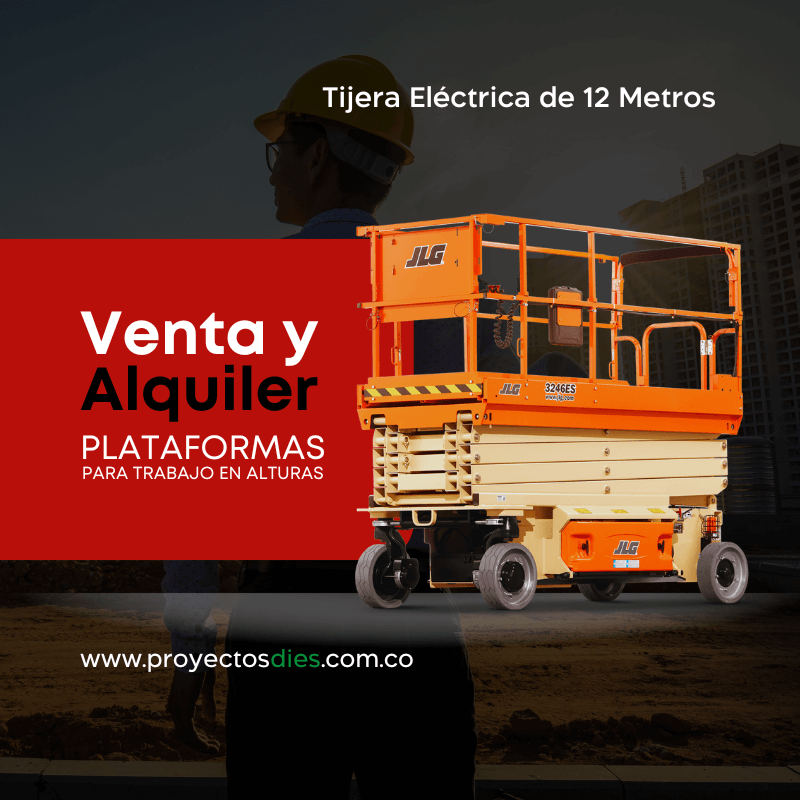 Tijera Eléctrica de 12 Metros: La Herramienta Ideal para Trabajos en Altura