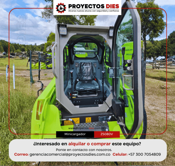 Minicargador Zoomlion ZS080V para movimiento de tierra y manipulación de materiales