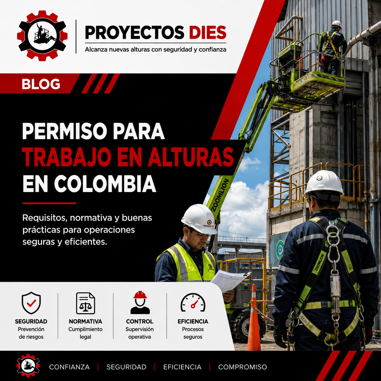 Permiso para trabajo en alturas en Colombia — requisitos y normativa vigente — Proyectos Dies Bogo