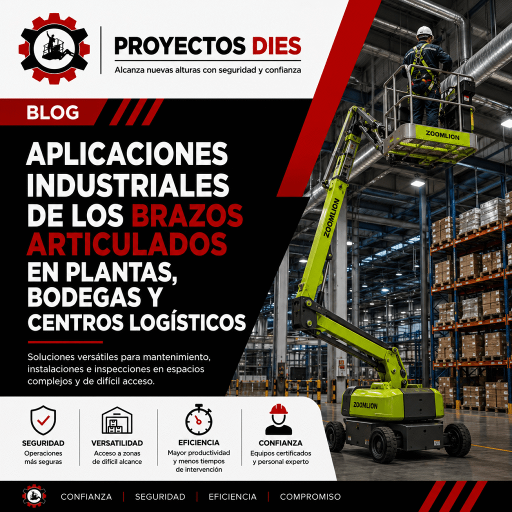 Aplicaciones industriales de los brazos articulados en plantas y bodegas — Proyectos Dies Bogotá